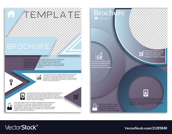 Flyer design business brochure template annual vector image