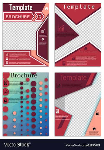 Flyer design business brochure template annual vector image