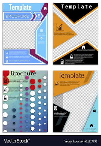 Flyer design business brochure template annual vector image