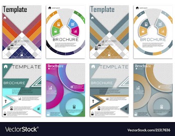 Flyer design business brochure template annual vector image