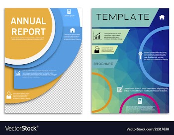 Flyer design business brochure template annual vector image