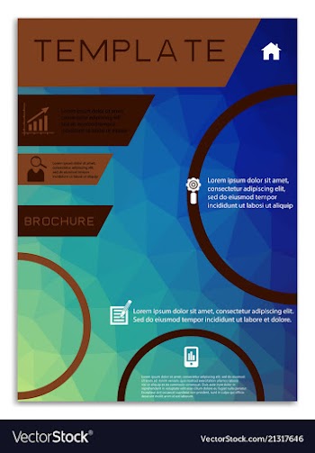 Flyer design business brochure template annual vector image