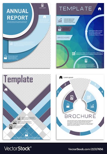 Flyer design business brochure template annual vector image