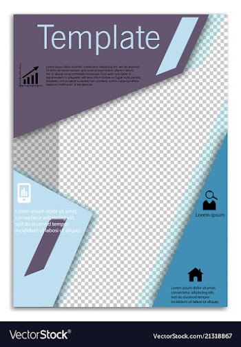 Flyer design business brochure template annual vector image