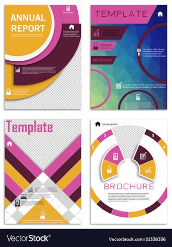 Flyer design business brochure template annual vector image