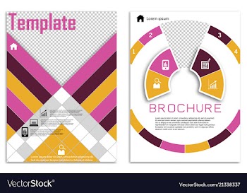 Flyer design business brochure template annual vector image