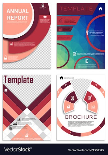 Flyer design business brochure template annual vector image