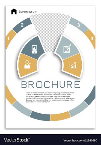 Flyer design business brochure template annual vector image