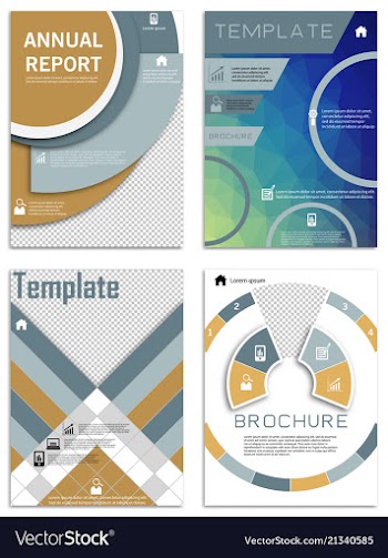 Flyer design business brochure template annual vector image