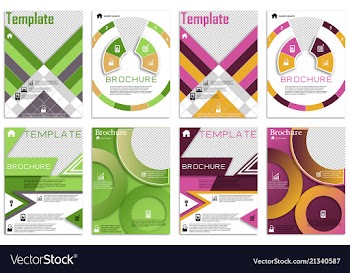 Flyer design business brochure template annual vector image