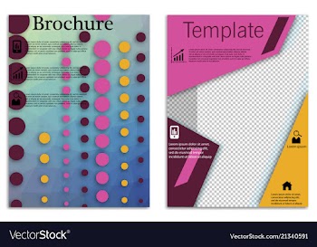 Flyer design business brochure template annual vector image