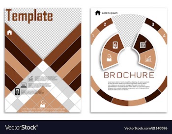 Flyer design business brochure template annual vector image