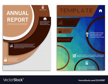 Flyer design business brochure template annual vector image