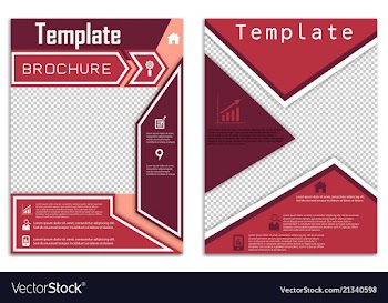 Flyer design business brochure template annual vector image