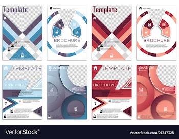 Flyer design business brochure template annual vector image