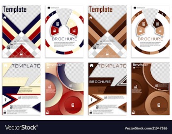 Flyer design business brochure template annual vector image