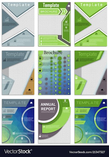 Flyer design business brochure template annual vector image