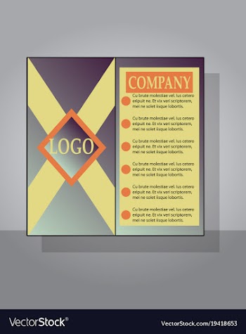 Flyer design template - brochure - annual report vector image