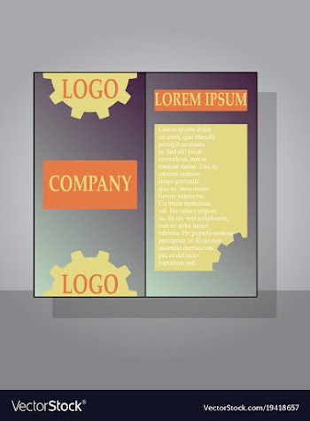 Flyer design template - brochure - annual report vector image
