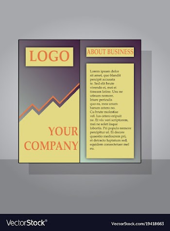 Flyer design template - brochure - annual report vector image