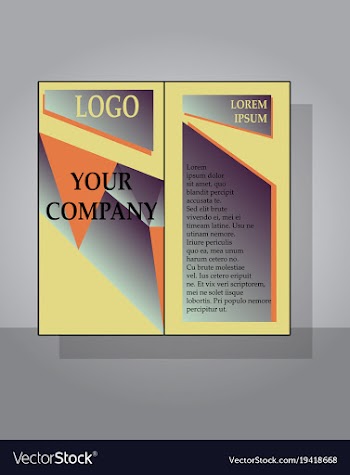 Flyer design template - brochure - annual report vector image