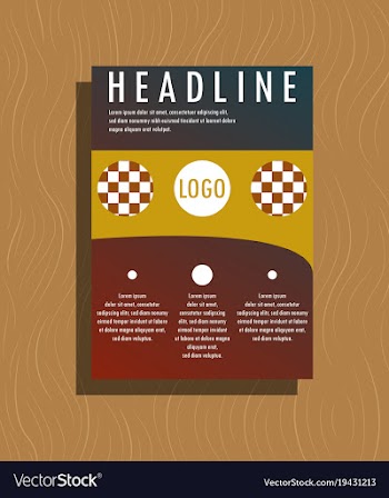 Flyer design template - brochure - annual report vector image