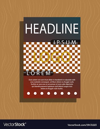 Flyer design template - brochure - annual report vector image