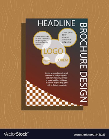 Flyer design template - brochure - annual report vector image