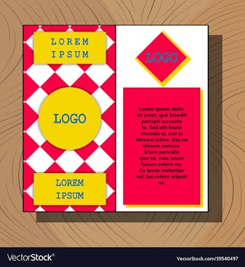 Flyer design template - brochure - annual report vector image