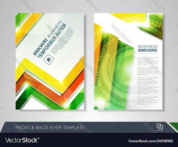 Flyer layout vector image