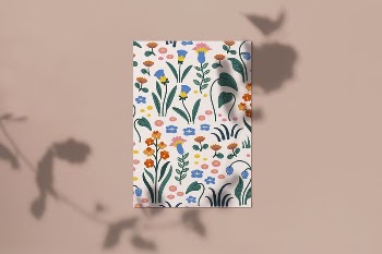 Flyer mockup, aesthetic leaf shadow, | Free PSD Mockup - rawpixel
