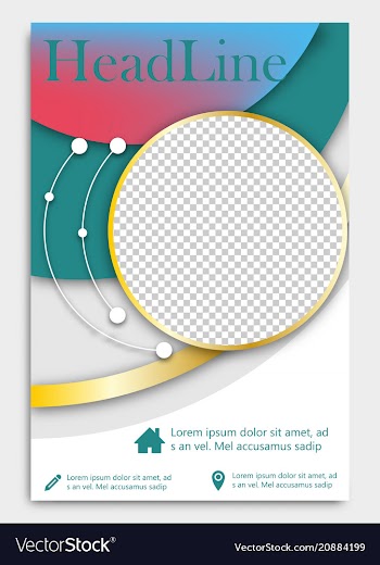 Flyer template brochure design editable a4 poster vector image