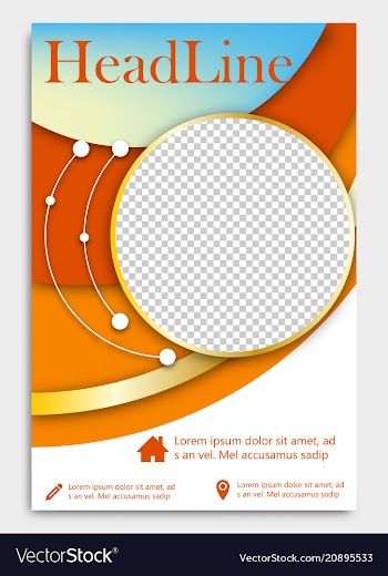 Flyer template brochure design editable a4 poster vector image
