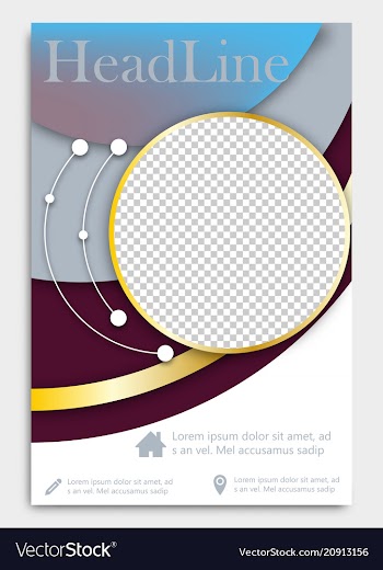 Flyer template brochure design editable a4 poster vector image