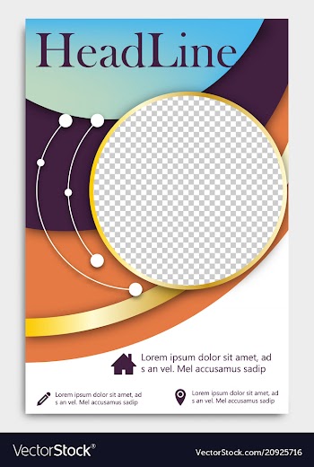 Flyer template brochure design editable a4 poster vector image