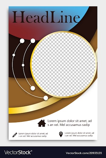 Flyer template brochure design editable a4 poster vector image