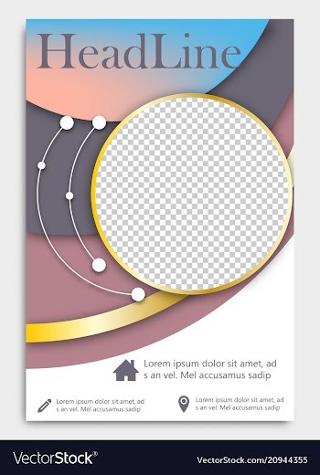 Flyer template brochure design editable a4 poster vector image
