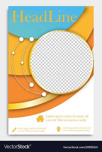 Flyer template brochure design editable a4 poster vector image