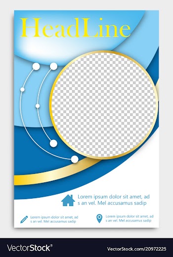 Flyer template brochure design editable a4 poster vector image