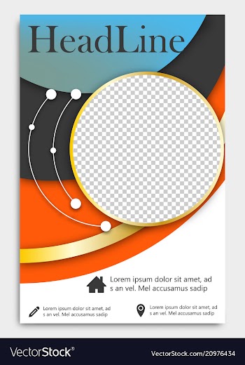 Flyer template brochure design editable a4 poster vector image