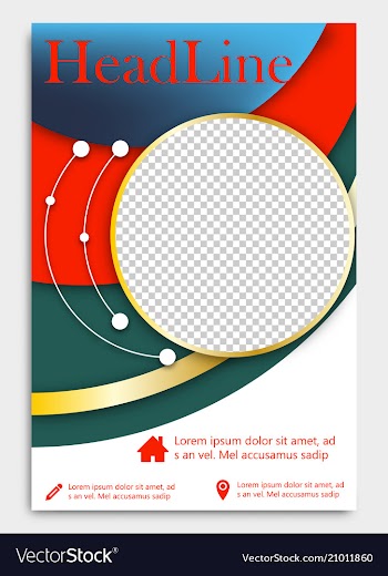 Flyer template brochure design editable a4 poster vector image