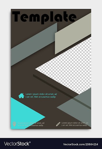 Flyer template design for business brochure vector image