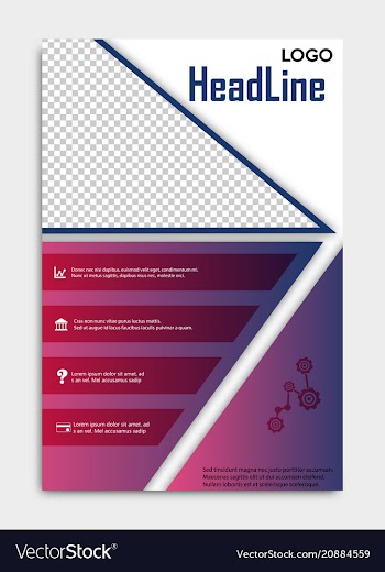 Flyer template design for business brochure vector image