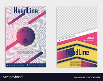 Flyer template design for business brochure vector image