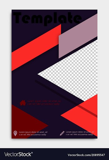 Flyer template design for business brochure vector image