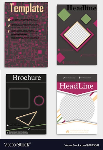 Flyer template design for business brochure vector image