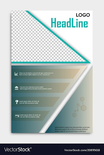 Flyer template design for business brochure vector image