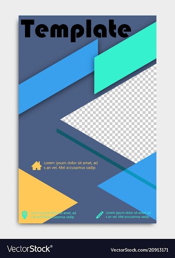 Flyer template design for business brochure vector image