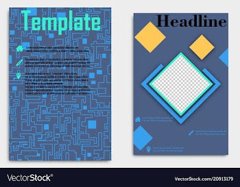 Flyer template design for business brochure vector image