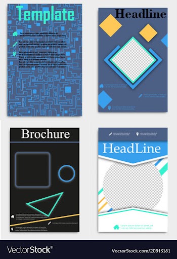 Flyer template design for business brochure vector image